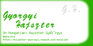 gyorgyi hajszter business card